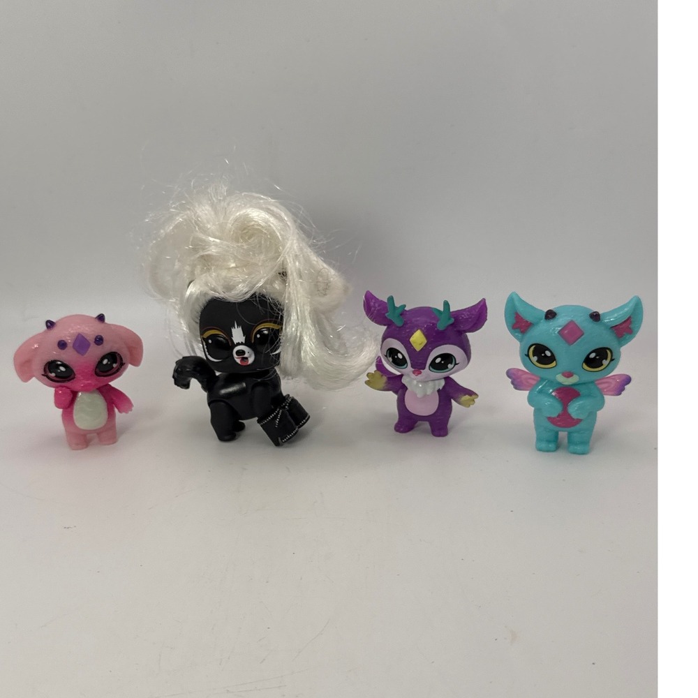 Magic‎ Mixies Mixlings Magicus Mixus Figures Lot of 4 Pink Black Purple Blue Toy